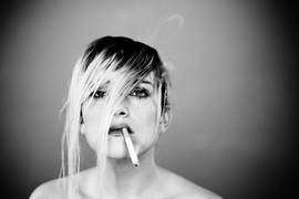 black and white portrait