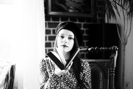 black and white portrait