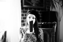 black and white portrait